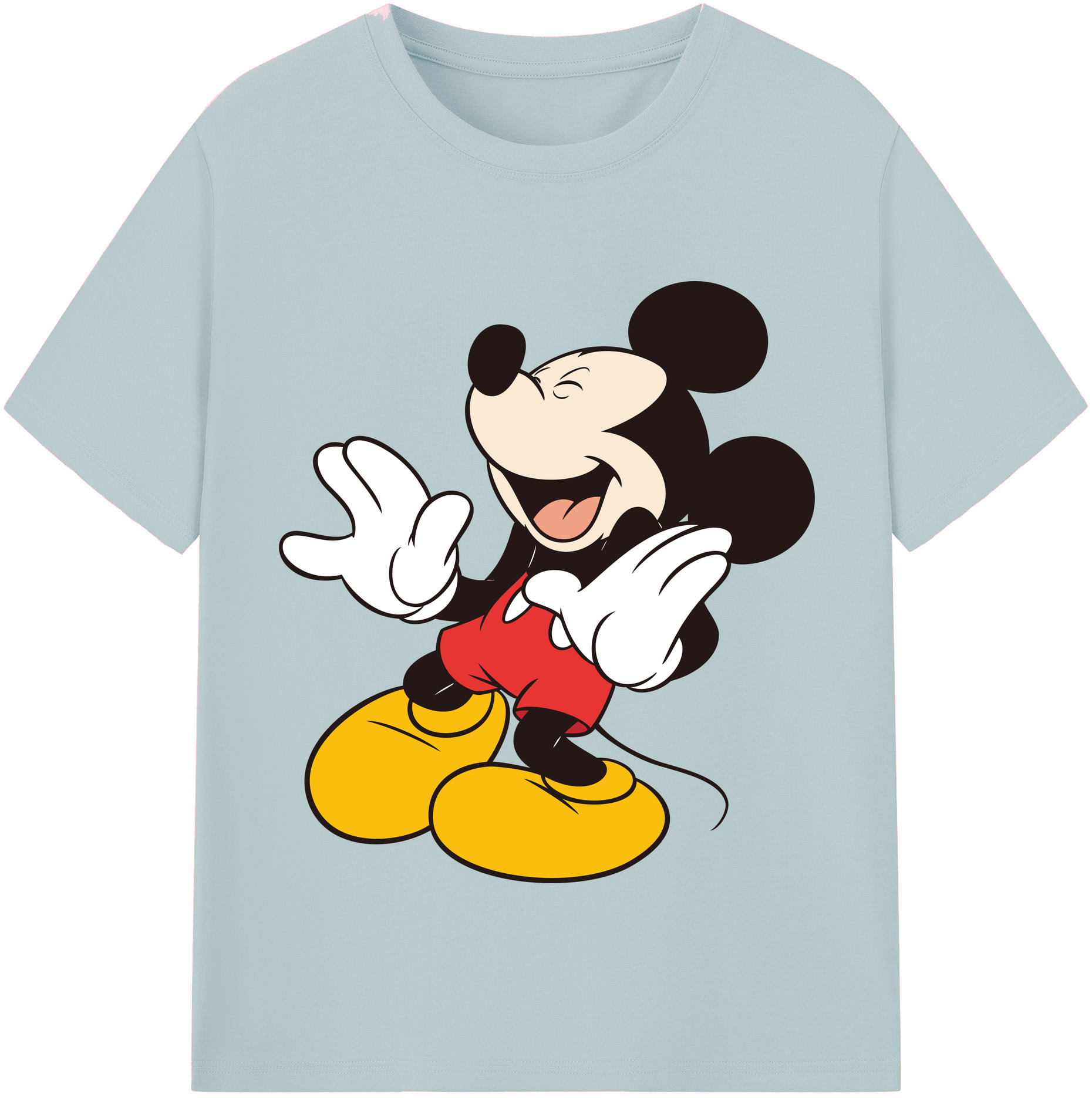 （画像用） ミッキーマウス Mickey Mouse 綿100％半袖Tシャツ（フロントプリント）